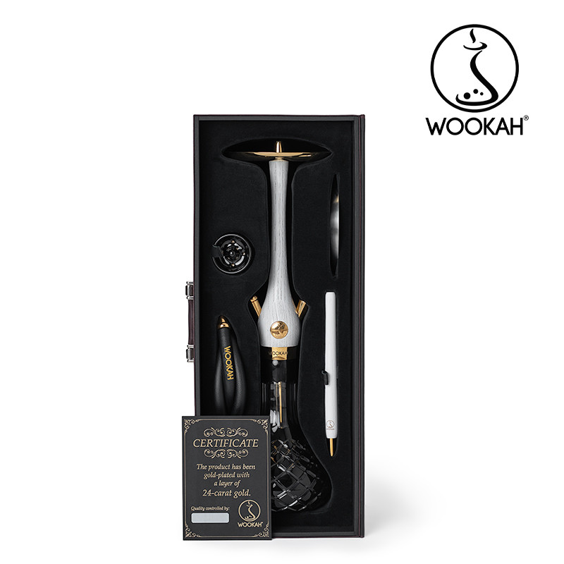 24K Gold-Plated Wookah Check Black White Nox