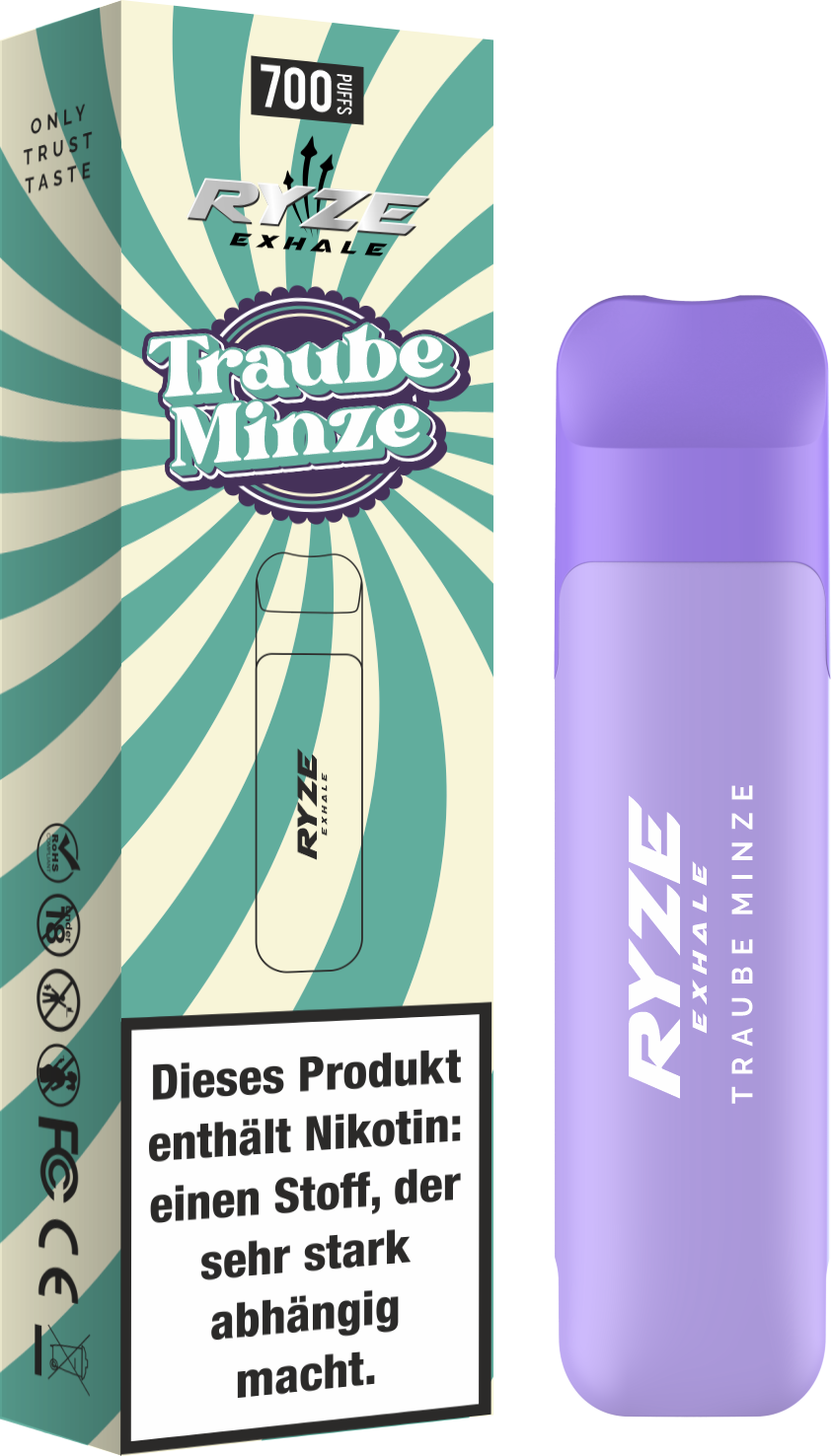 Ryze Exhale - Traube Minze 20mg